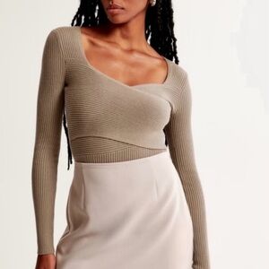 Abercrombie and Fitch LuxeLoft Wrap Sweater Bodysuit